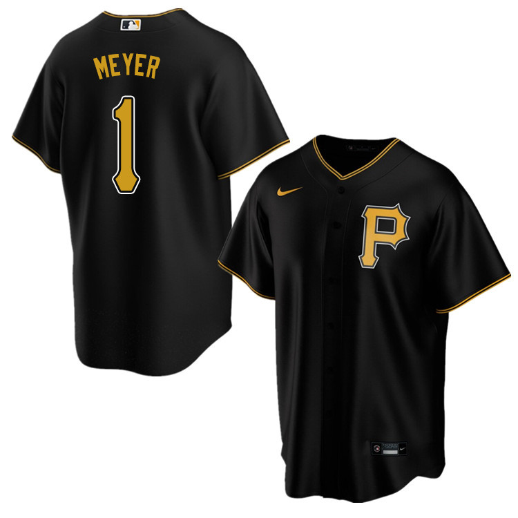 Nike Men #1 Billy Meyer Pittsburgh Pirates Baseball Jerseys Sale-Black